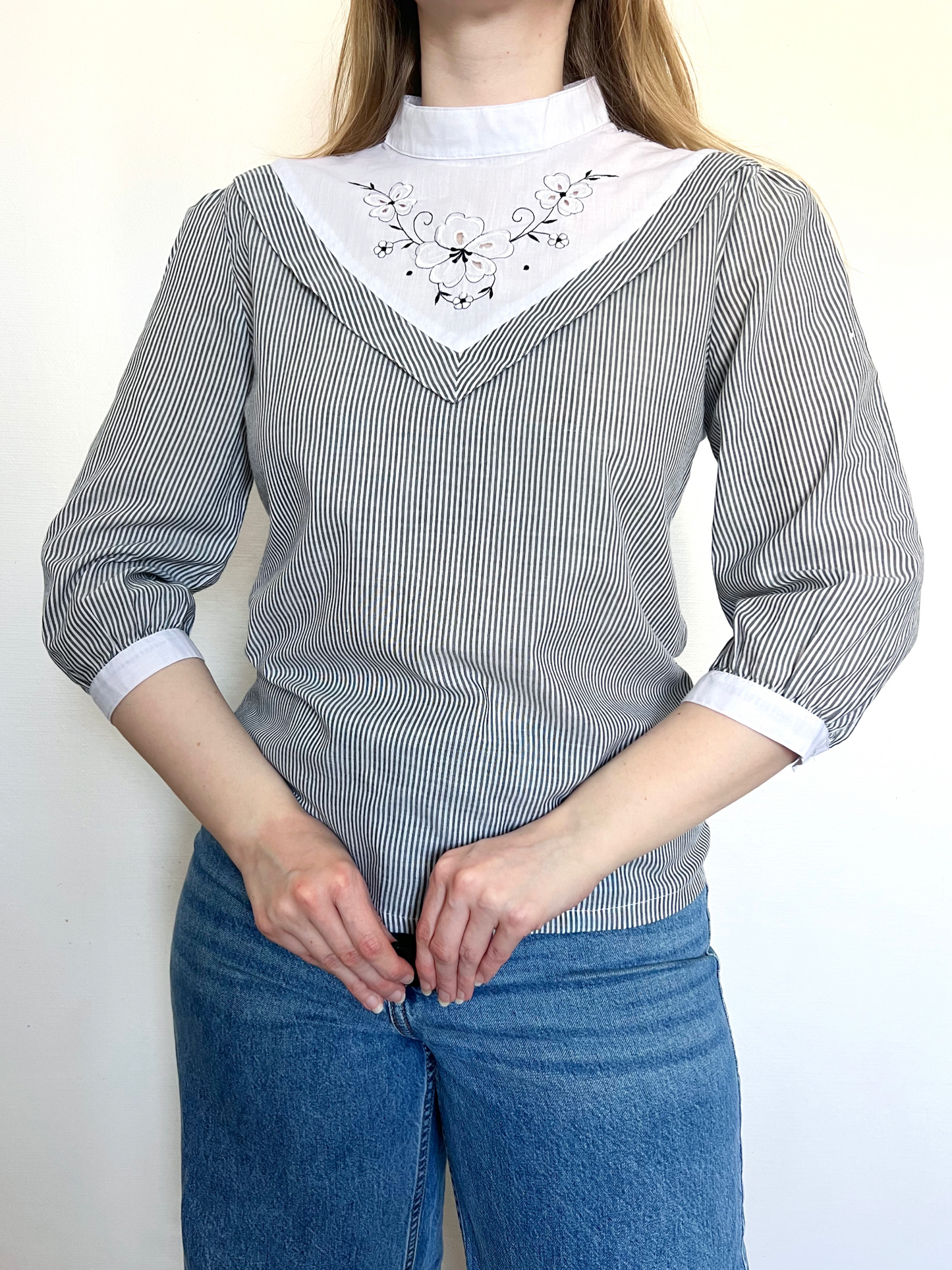 70s/80s prairie inspired top, Size S-M