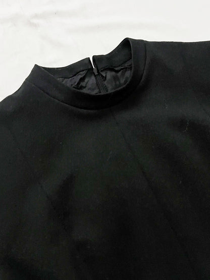 Black scalloped pattern dress, Size L