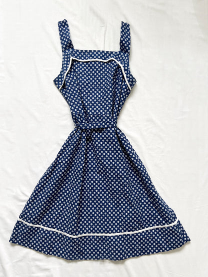 Blue polka dot sundress, Size S