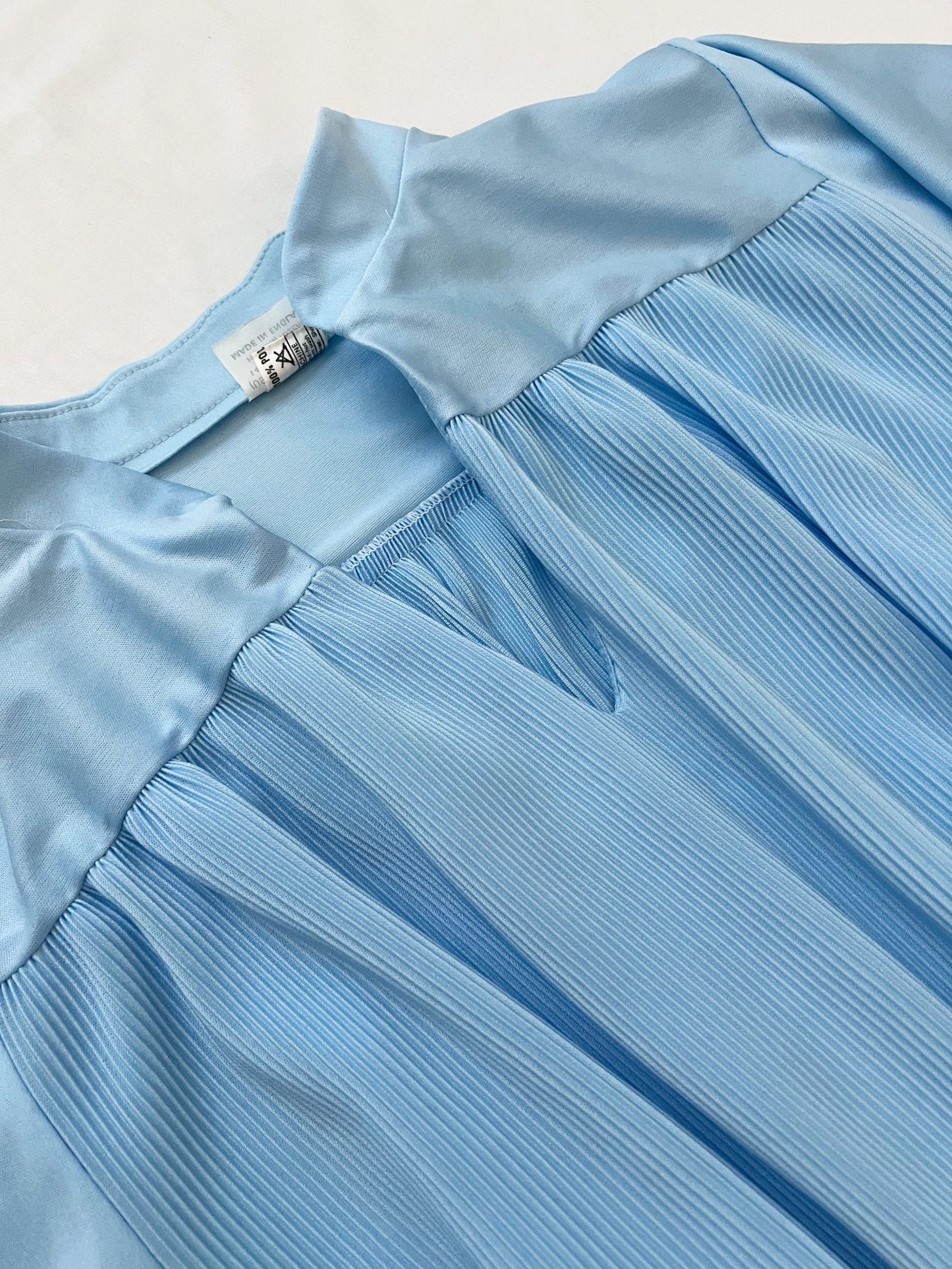 Blue pleated dress, Size L