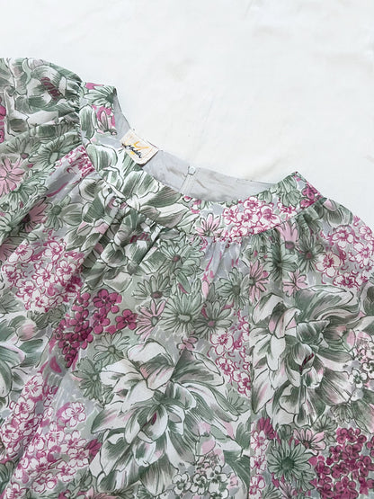 70s floral dress, Size M