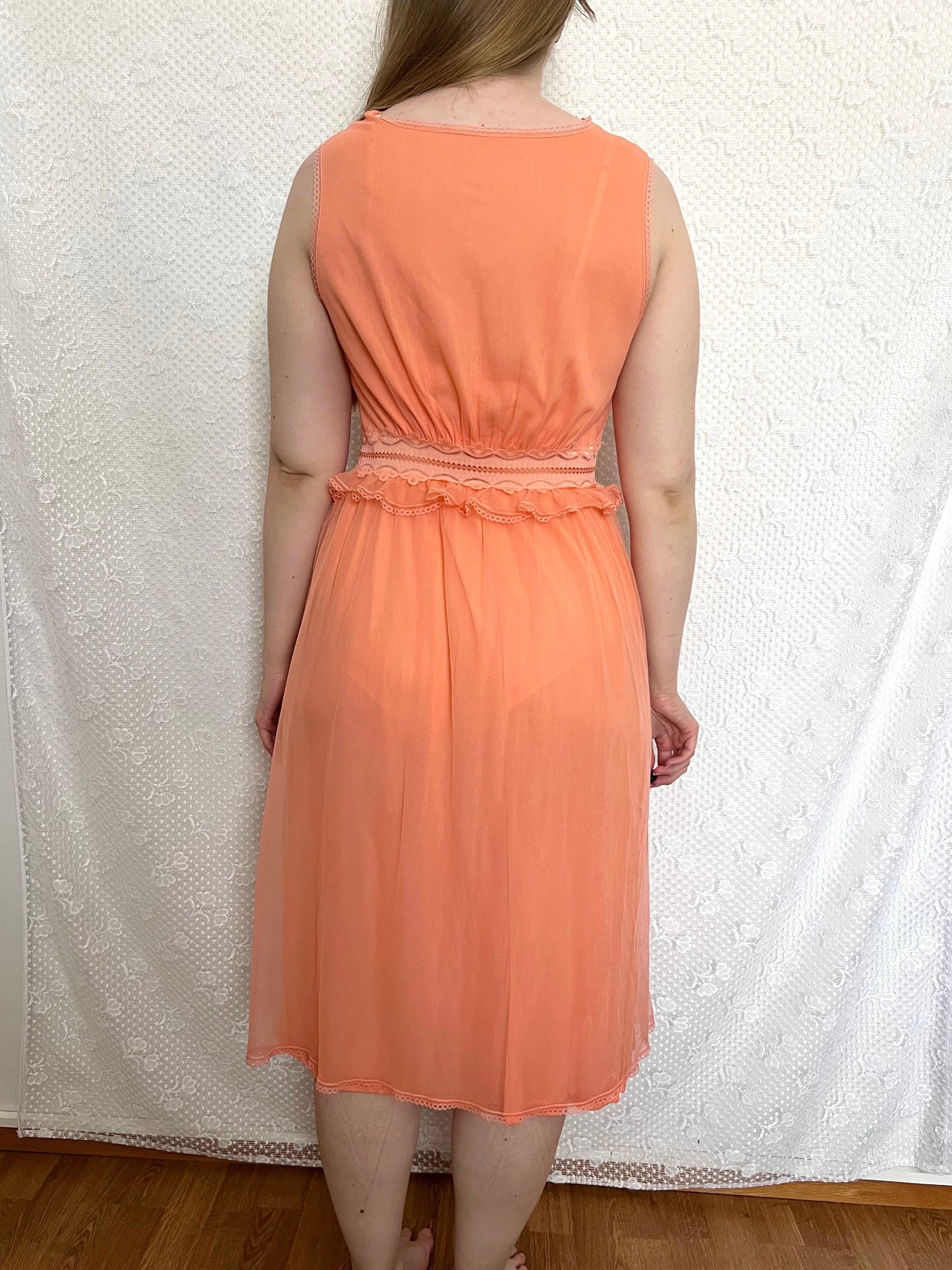 60s peach nightgown, Size S