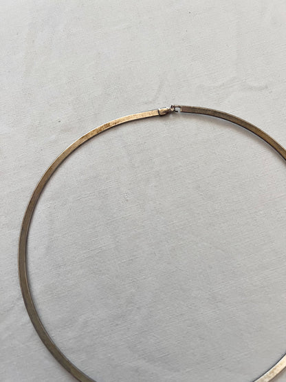 70s black stone choker necklace