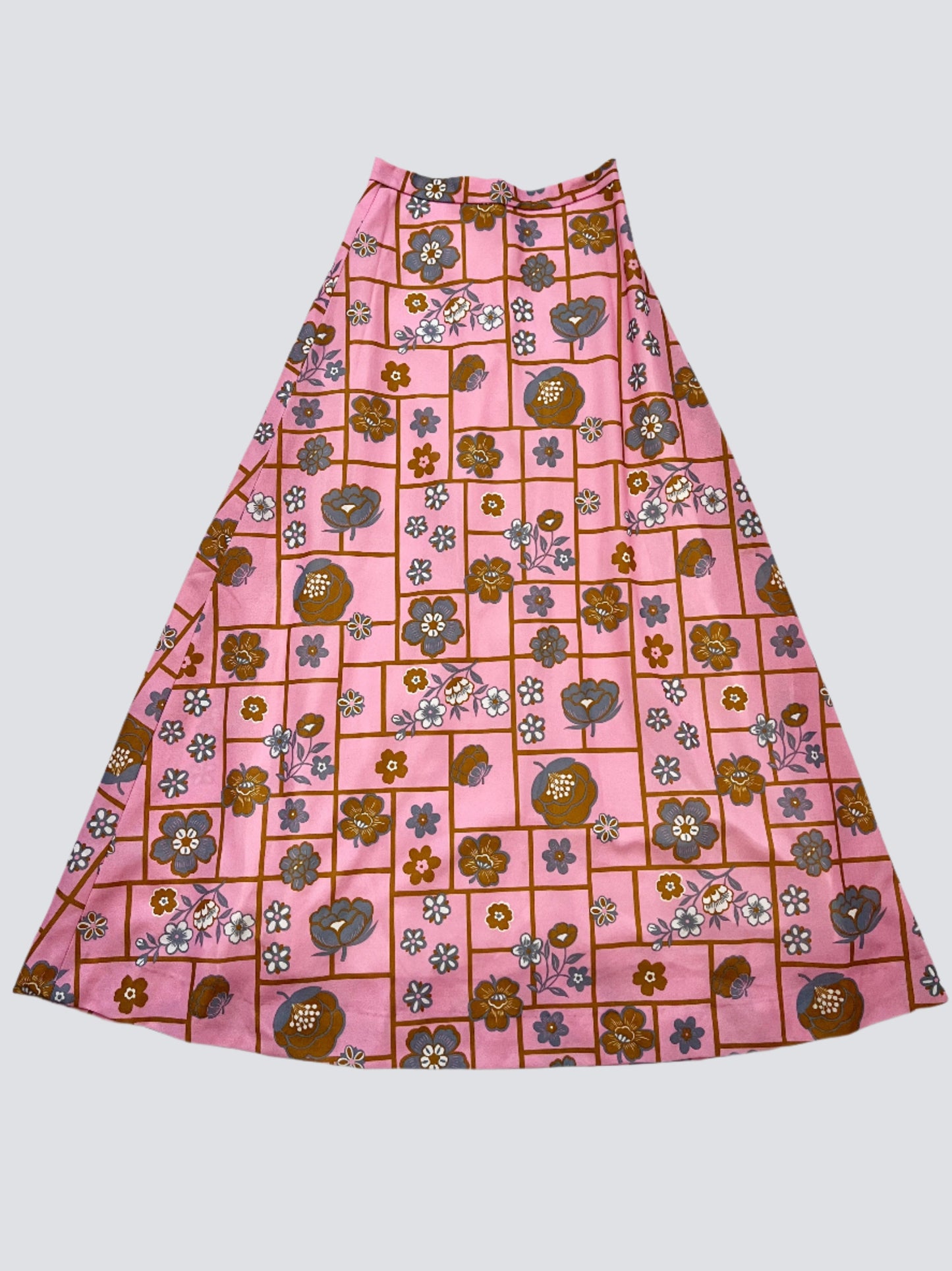 70s pink maxi skirt, Size XS