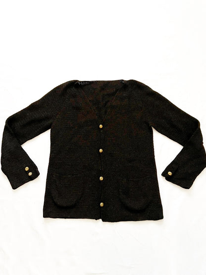 Brown crochet cardigan, Size L-XL