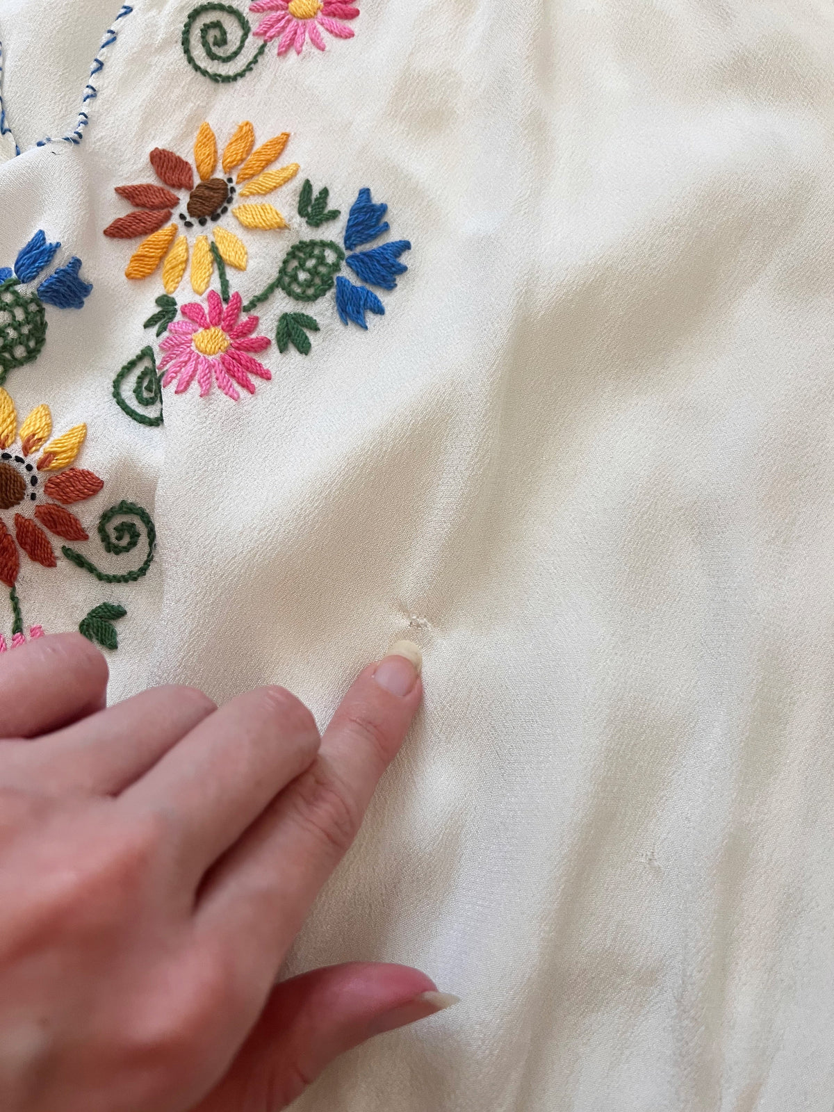 1930s short sleeved Hungarian blouse, Size S