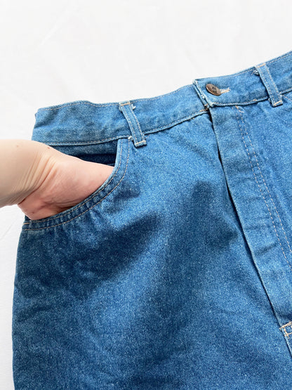 70s denim mini skirt, Size S-M