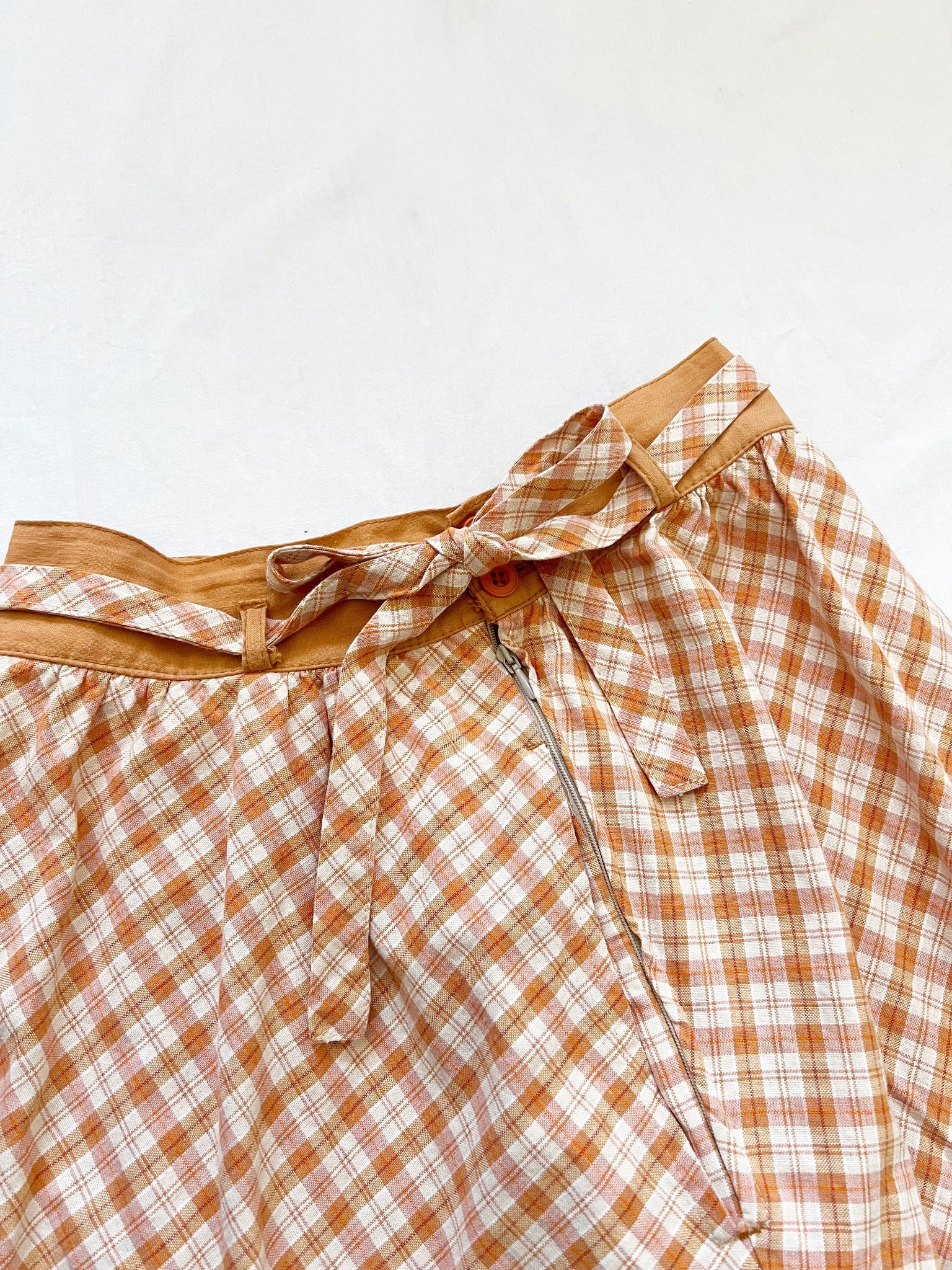 Orange gingham skirt best sale