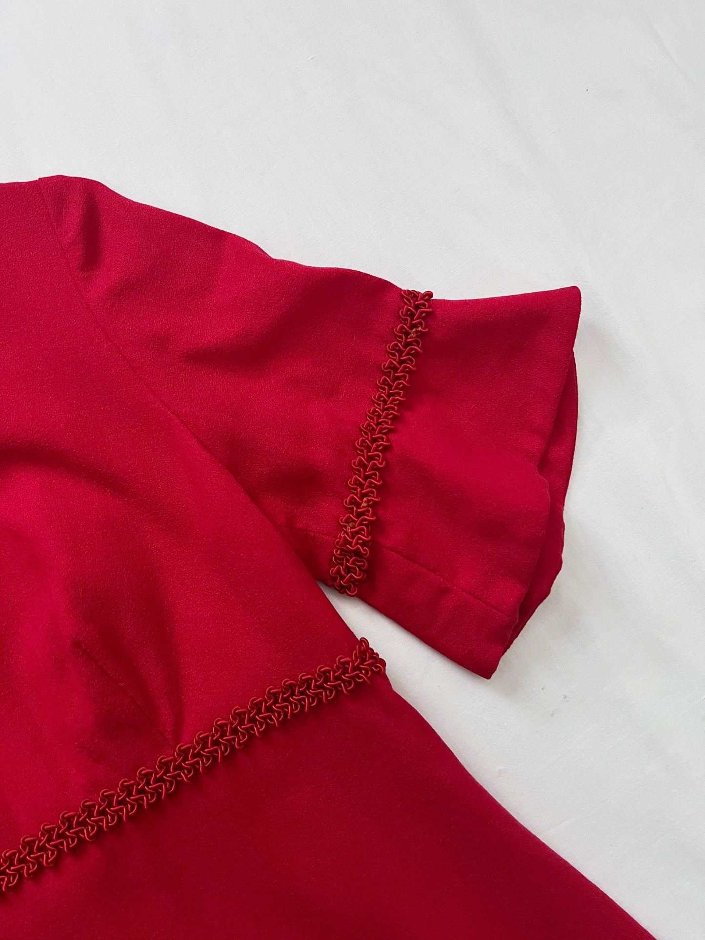 Red trim dress, Size XS-S