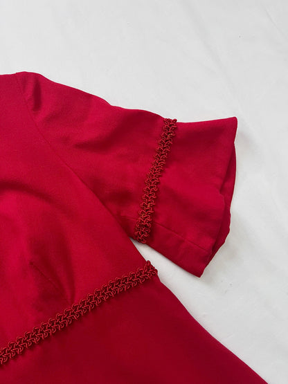 Red trim dress, Size XS-S