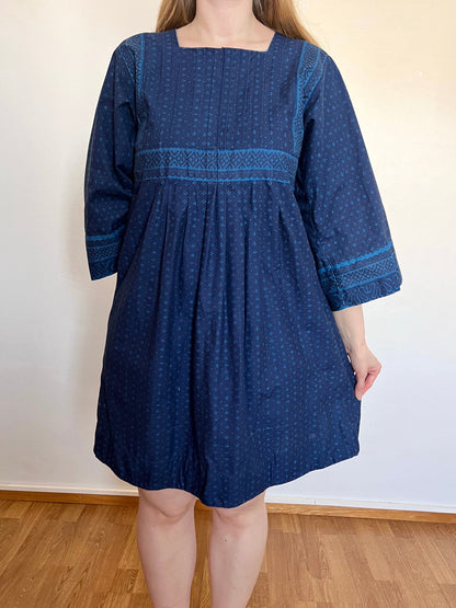 70s Marimekko Mila blue dress, Size S