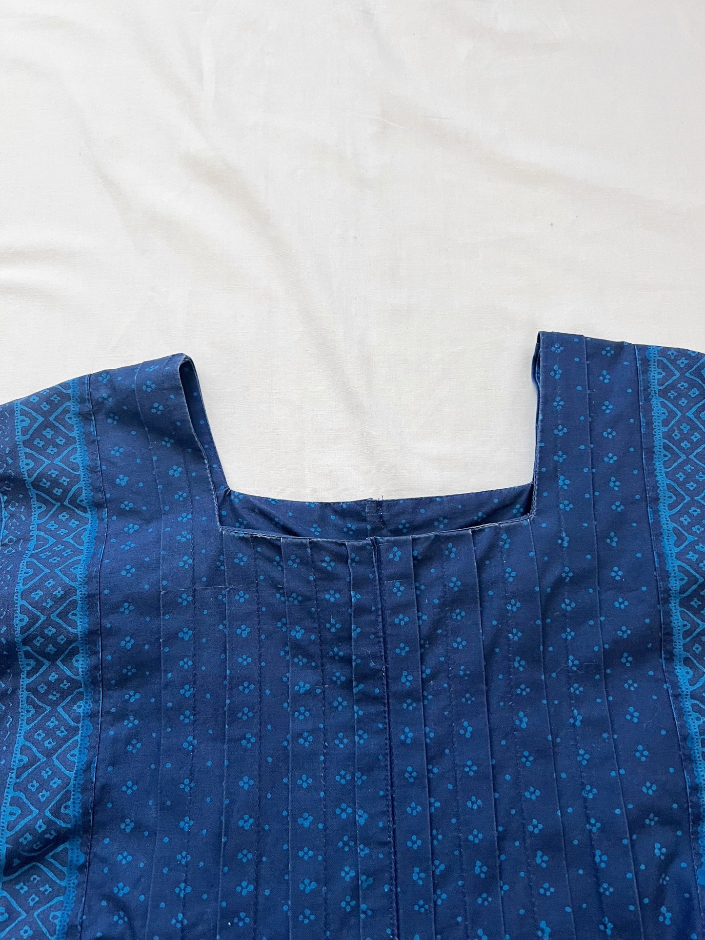 70s Marimekko Mila blue dress, Size S