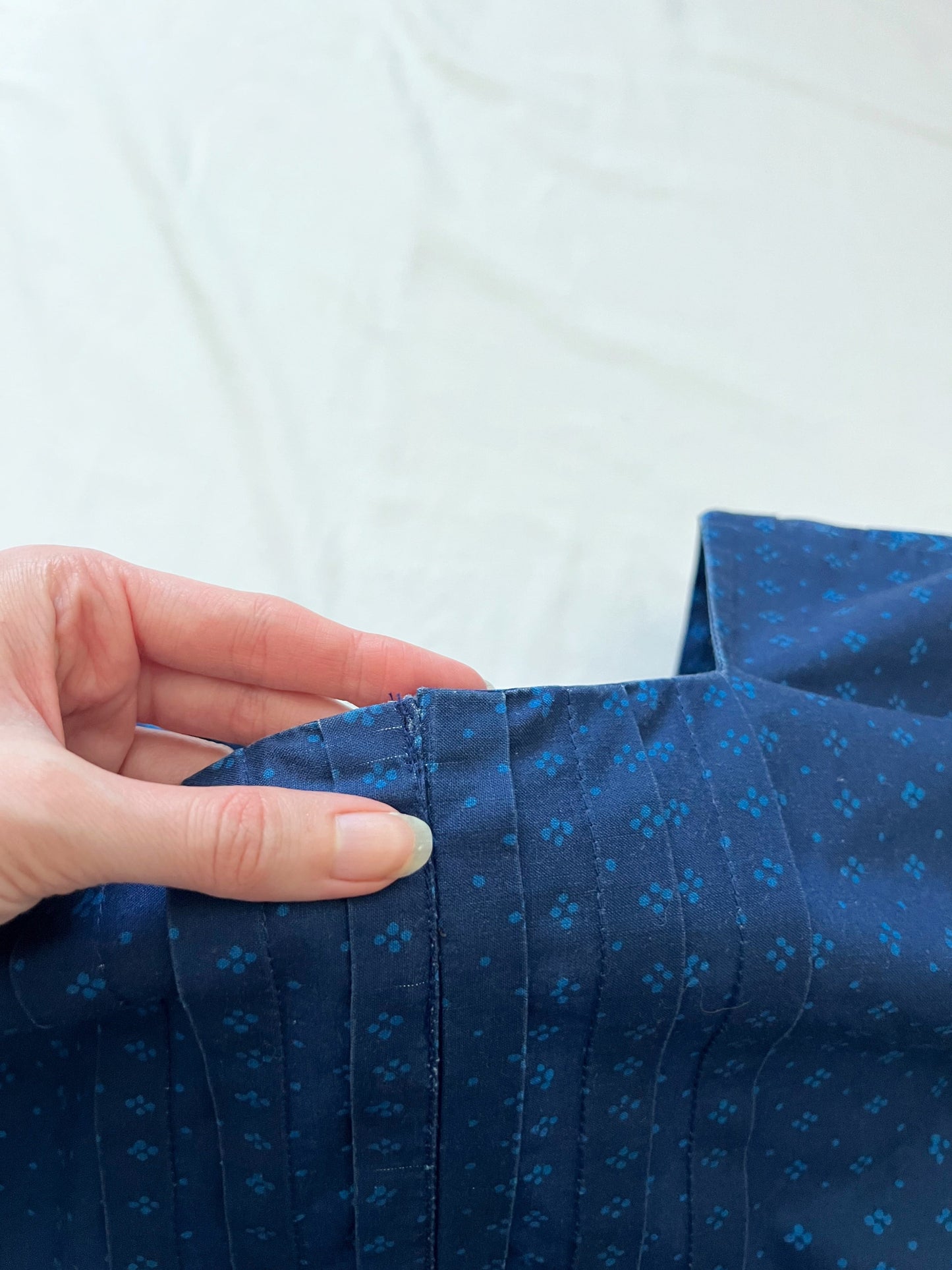 70s Marimekko Mila blue dress, Size S