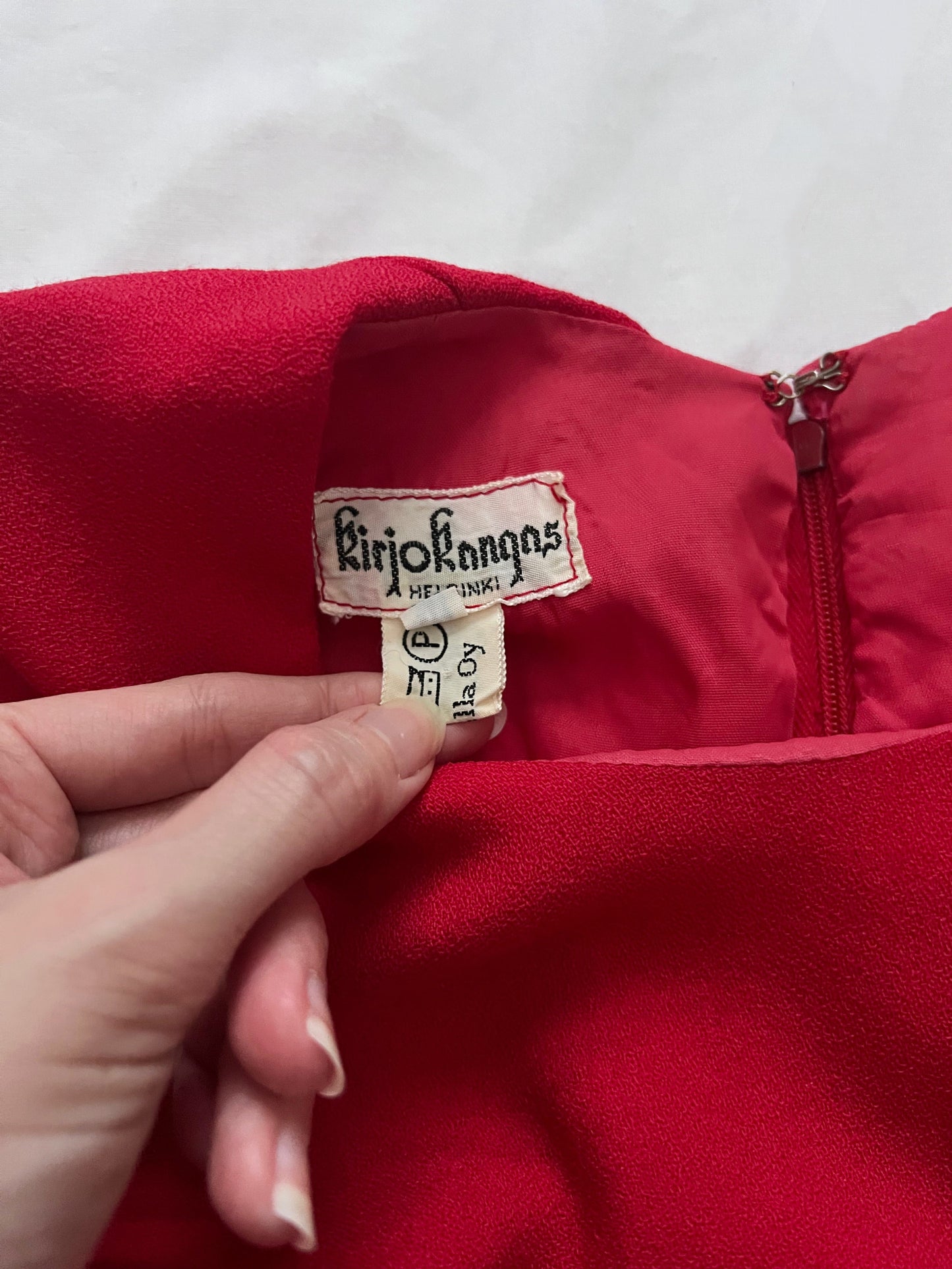 Red trim dress, Size XS-S