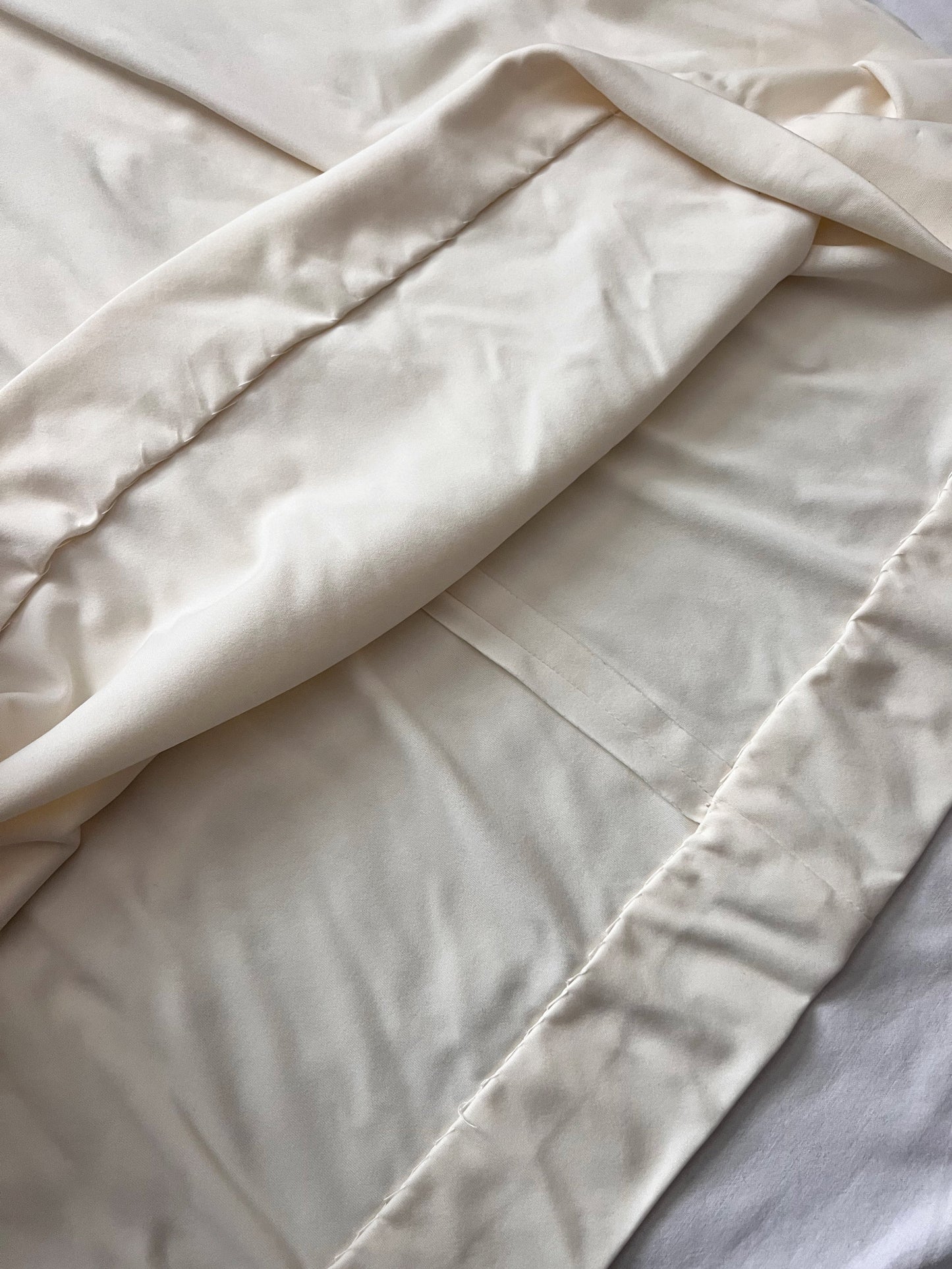 70s white lace detail dress, Size S