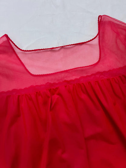 60s red nightgown, Size L