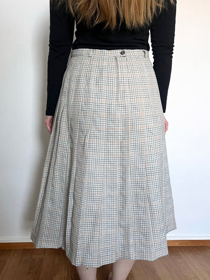 60s plaid skirt, Size L