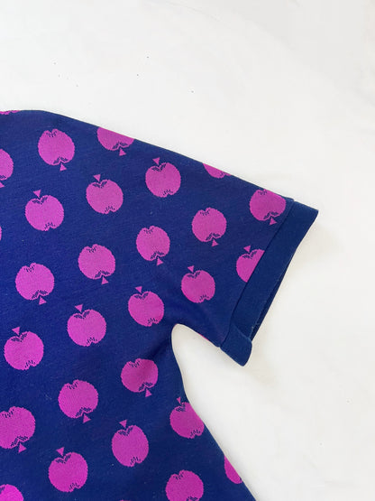 70s purple apple dress, Size S