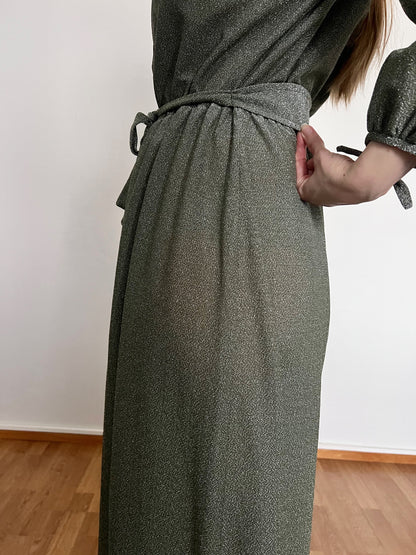 60 silver sparkly gown, Size M