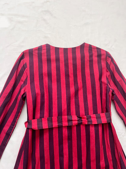 70s Marimekko striped dress, Size XS