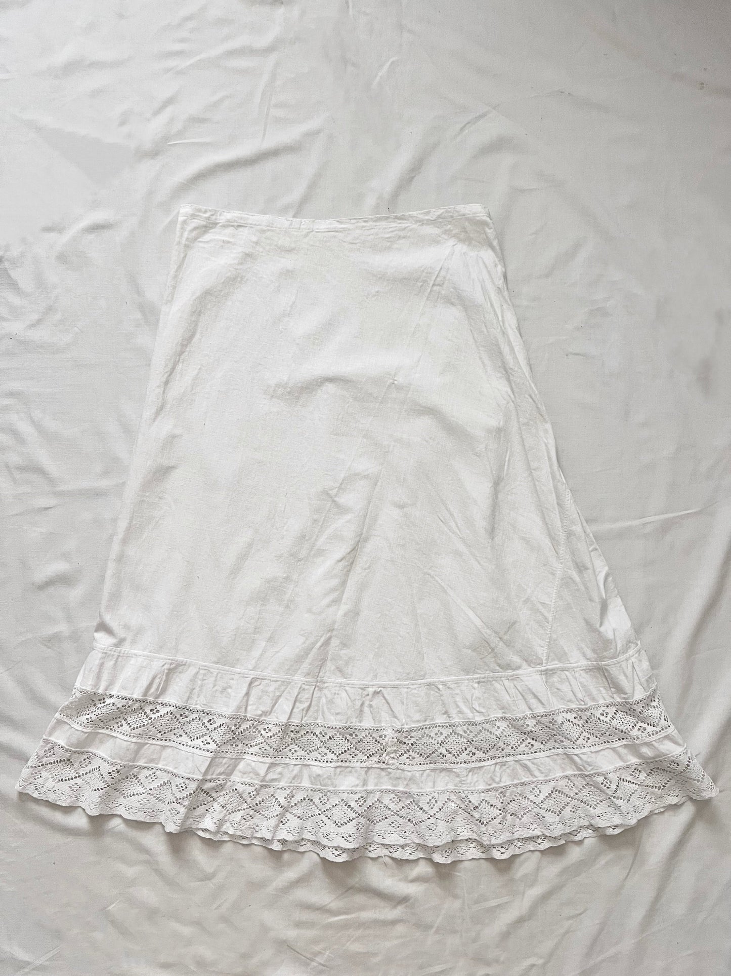 Antique Edwardian white skirt, Size XS
