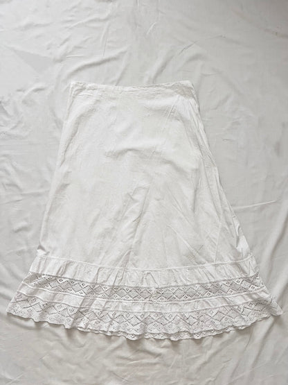 Antique Edwardian white skirt, Size XS