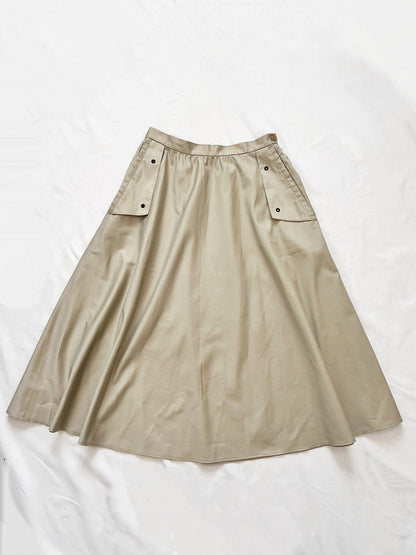 70s beige skirt with pockets, Size XS-S
