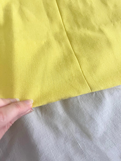 70s yellow maxi daisy dress, Size S