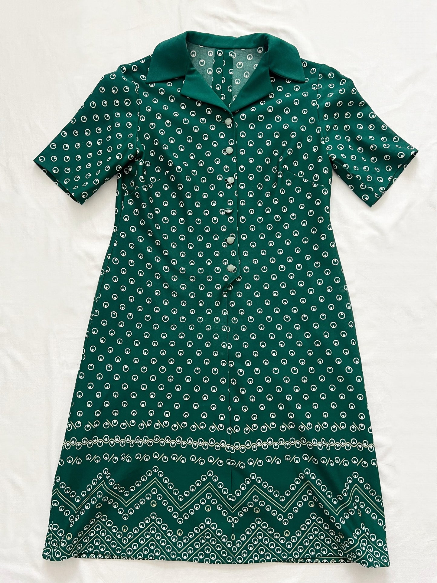 Green 60s dress, Size M