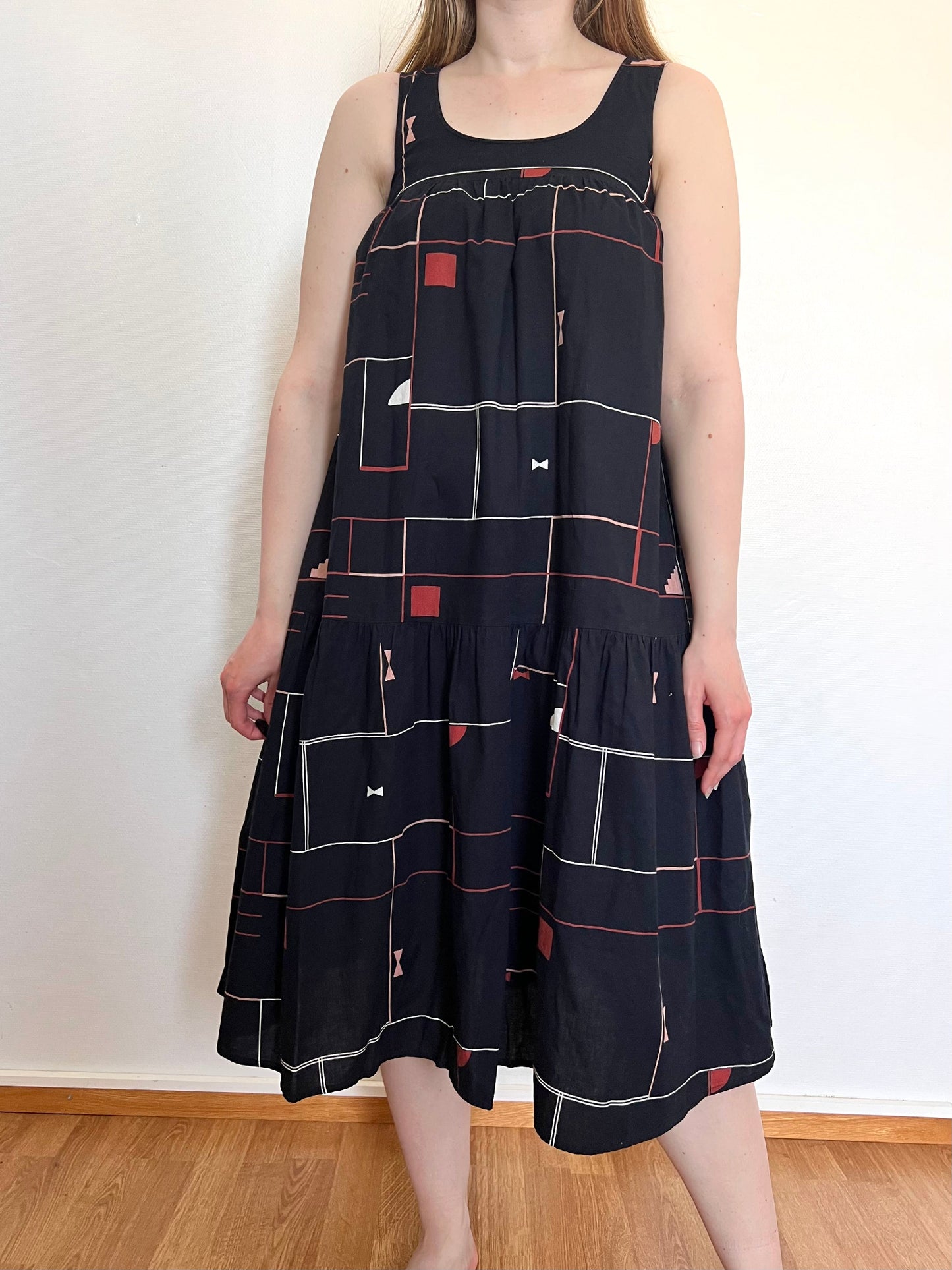 70s 100% cotton babydoll sundress, Size XS