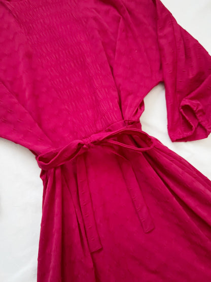 70s pink dress, Size M-XL