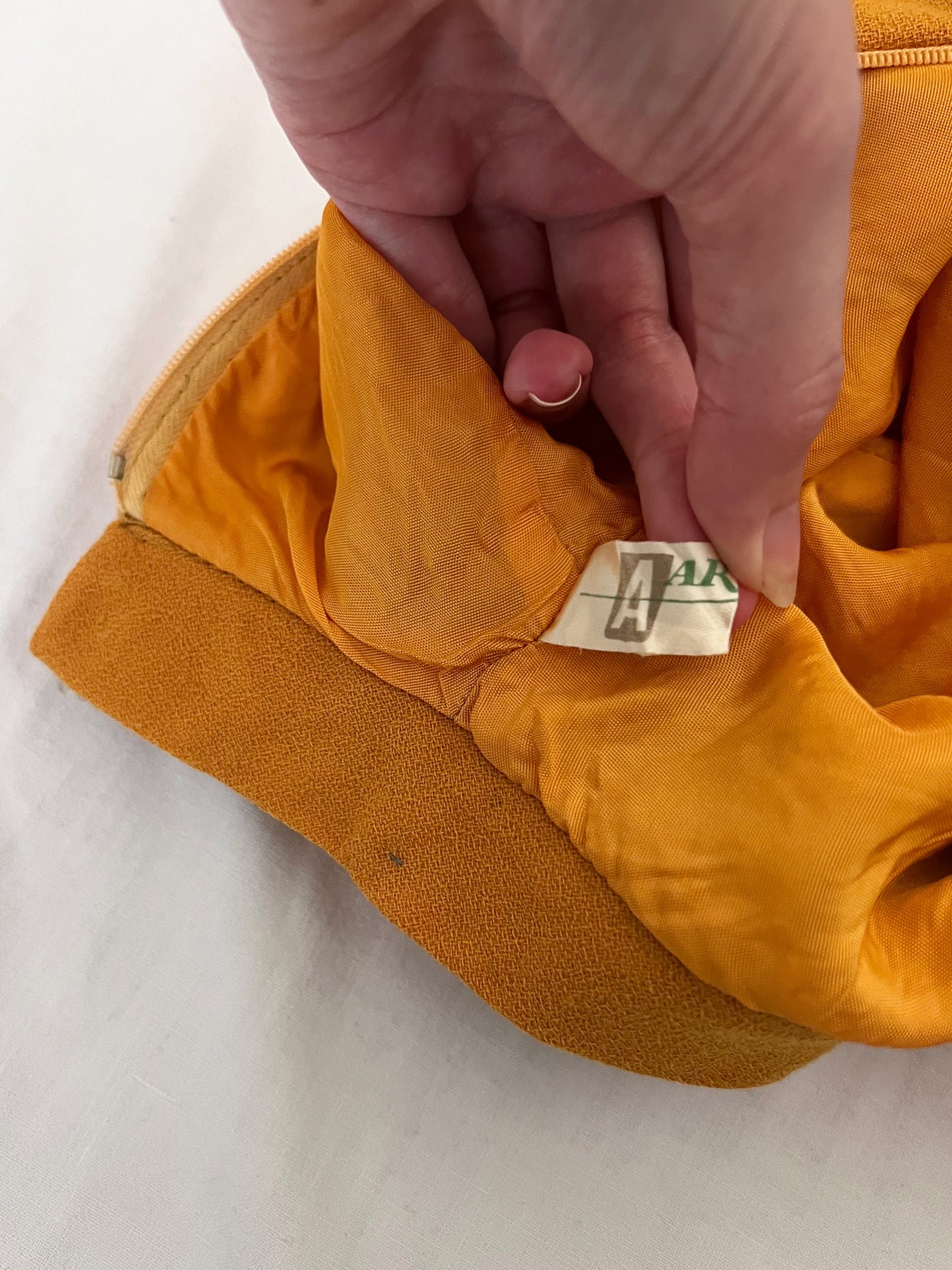 60s mustard yellow and silver mini dress, Size XS-S