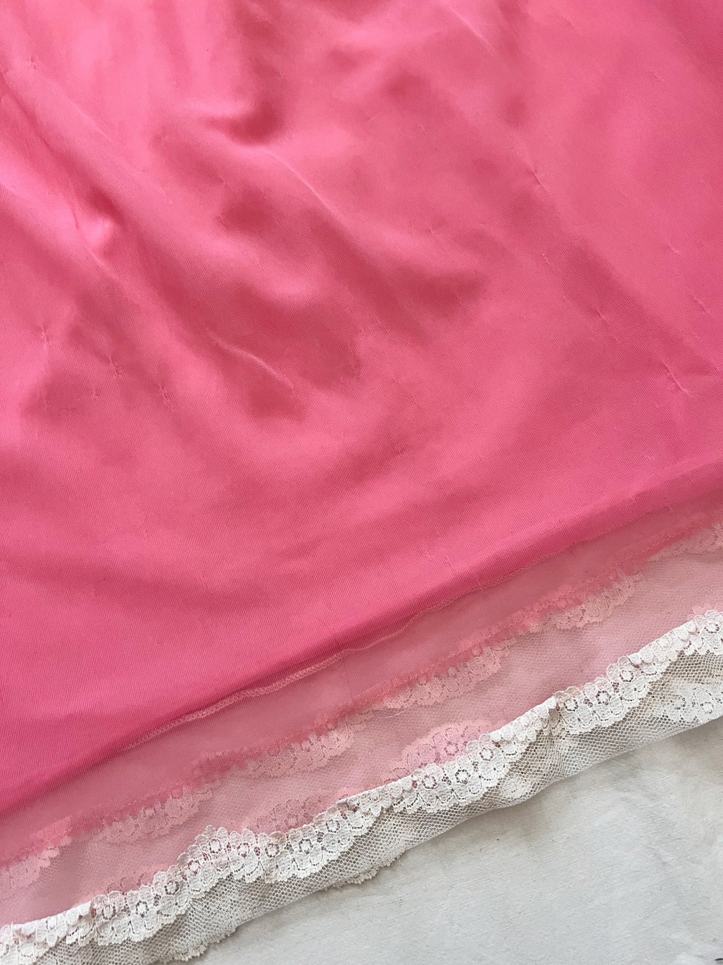 60s romantic pink peignoir set, Size L