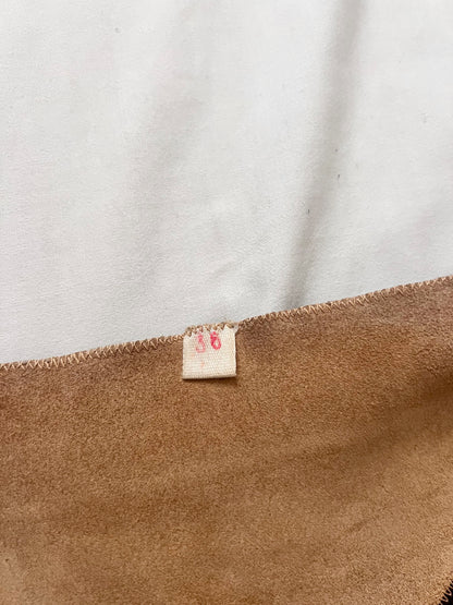 60s/70s circle suede skirt, Size XS