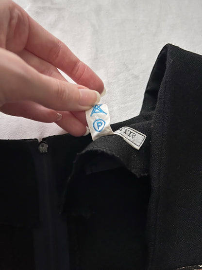 60s black and gold/bronze shimmery dress, Size S