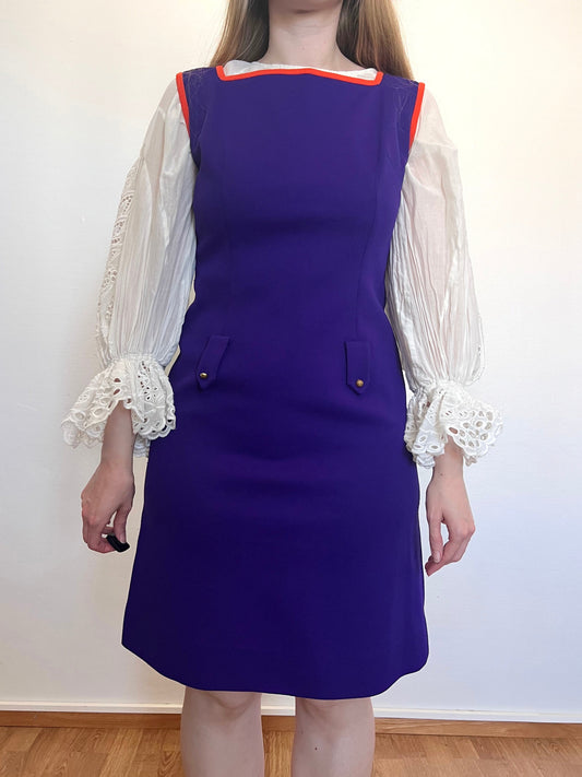 60s purple dress, Size M