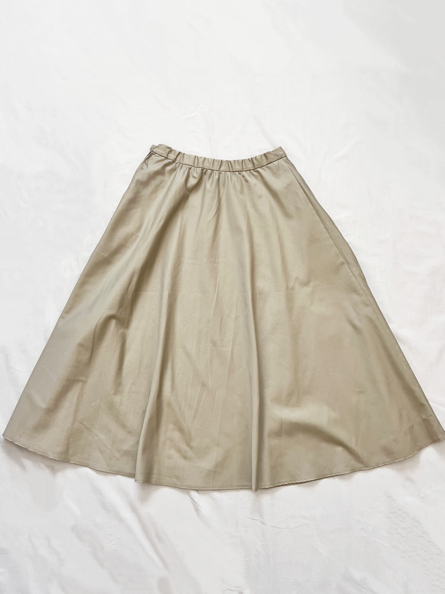 70s beige skirt with pockets, Size XS-S