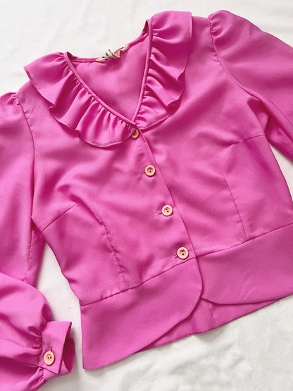 70s pink blouse, Size M
