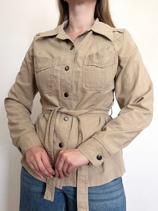 Short beige trench coat, Size M