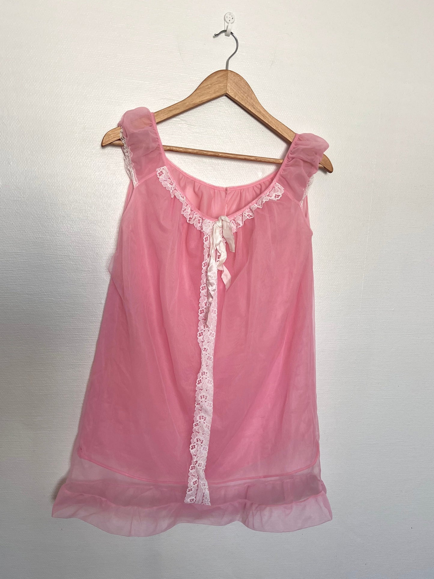 60s pink nightgown, Size M-L