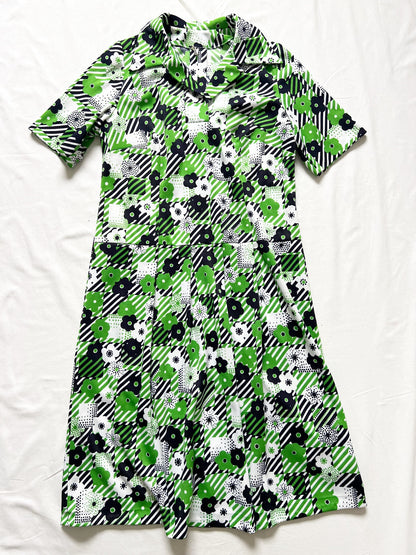 60's flower dress, Size M