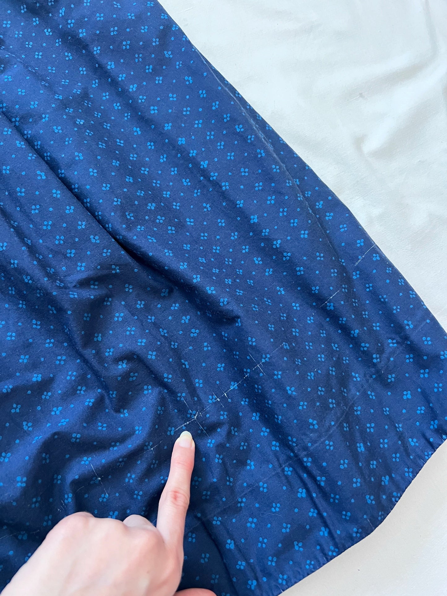 70s Marimekko Mila blue dress, Size S