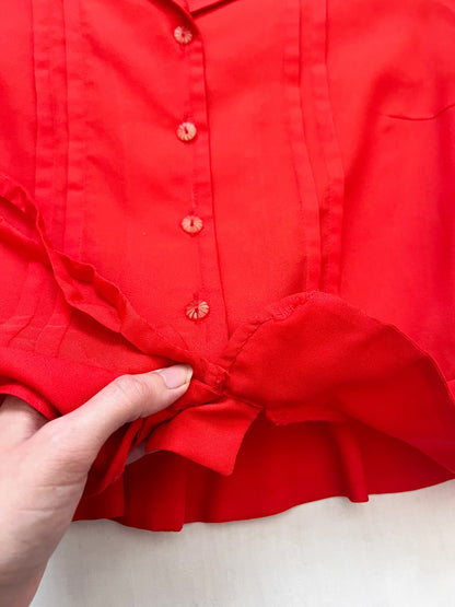 60s red blouse, Size XS