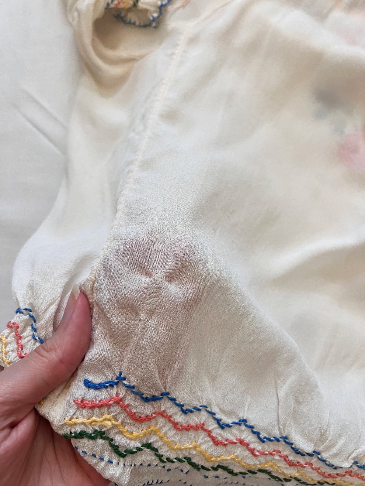 1930s short sleeved Hungarian blouse, Size S