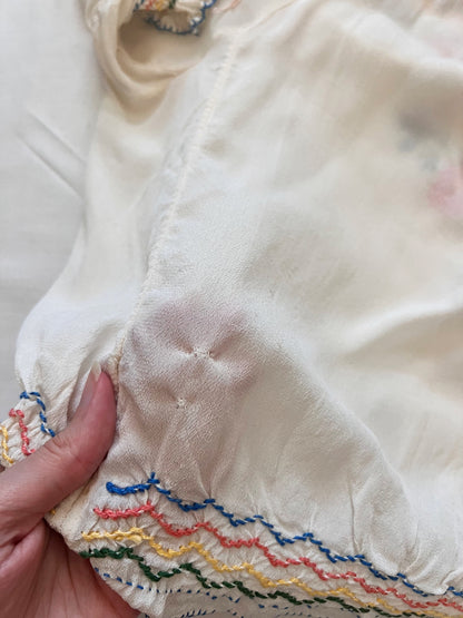 1930s short sleeved Hungarian blouse, Size S