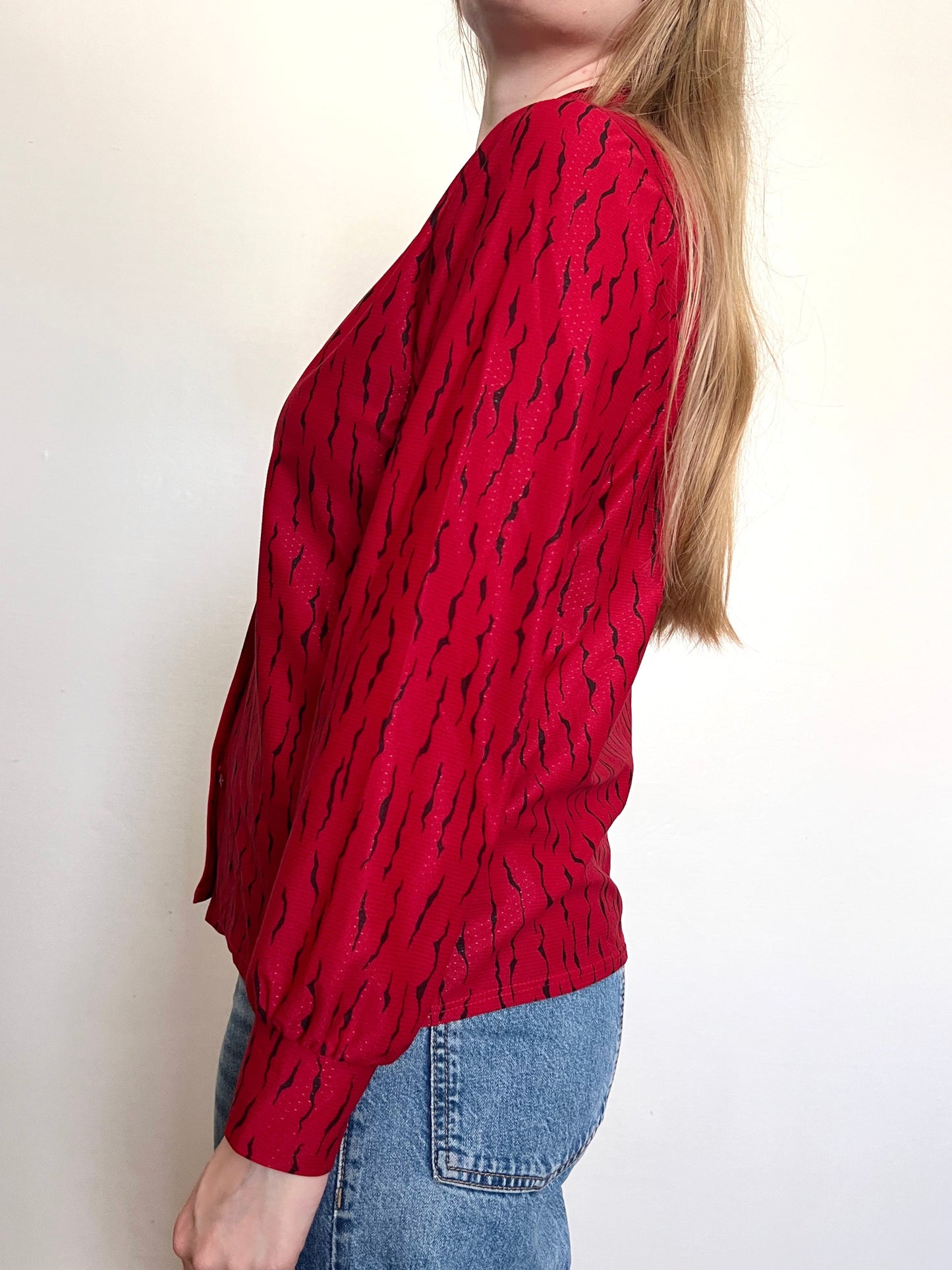 80s red and black shirt, Size S-L