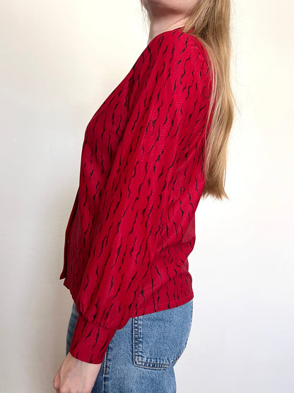 80s red and black shirt, Size S-L
