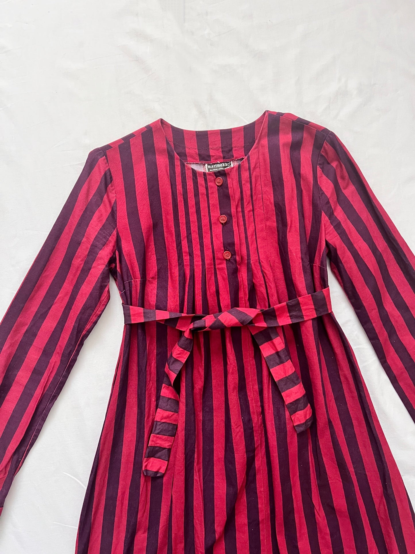 70s Marimekko striped dress, Size XS