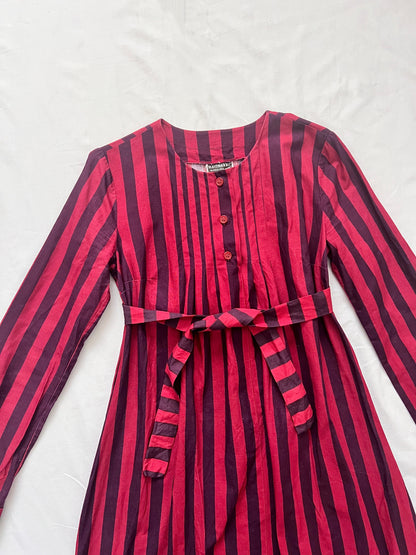 70s Marimekko striped dress, Size XS