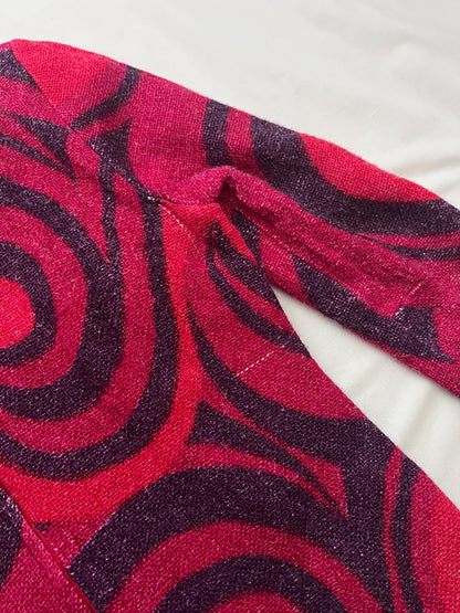 60s/70s swirl pattern mini dress, Size XS-S